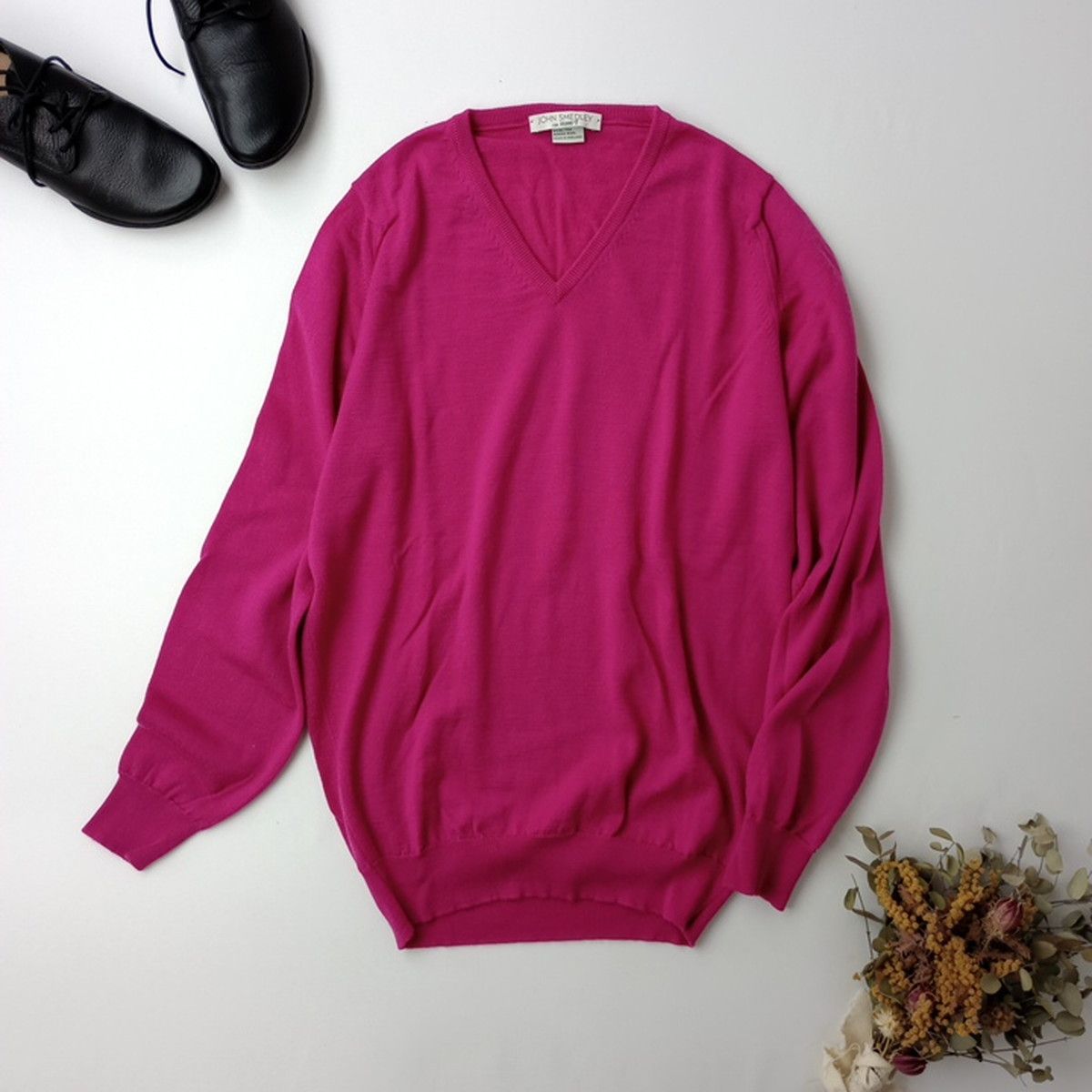 JOHN SMEDLEY ピンク ニット Lサイズ JOHN SMEDLEY ピンク ニット Lサイズ JOHN SMEDLEY｜ジョンスメドレー