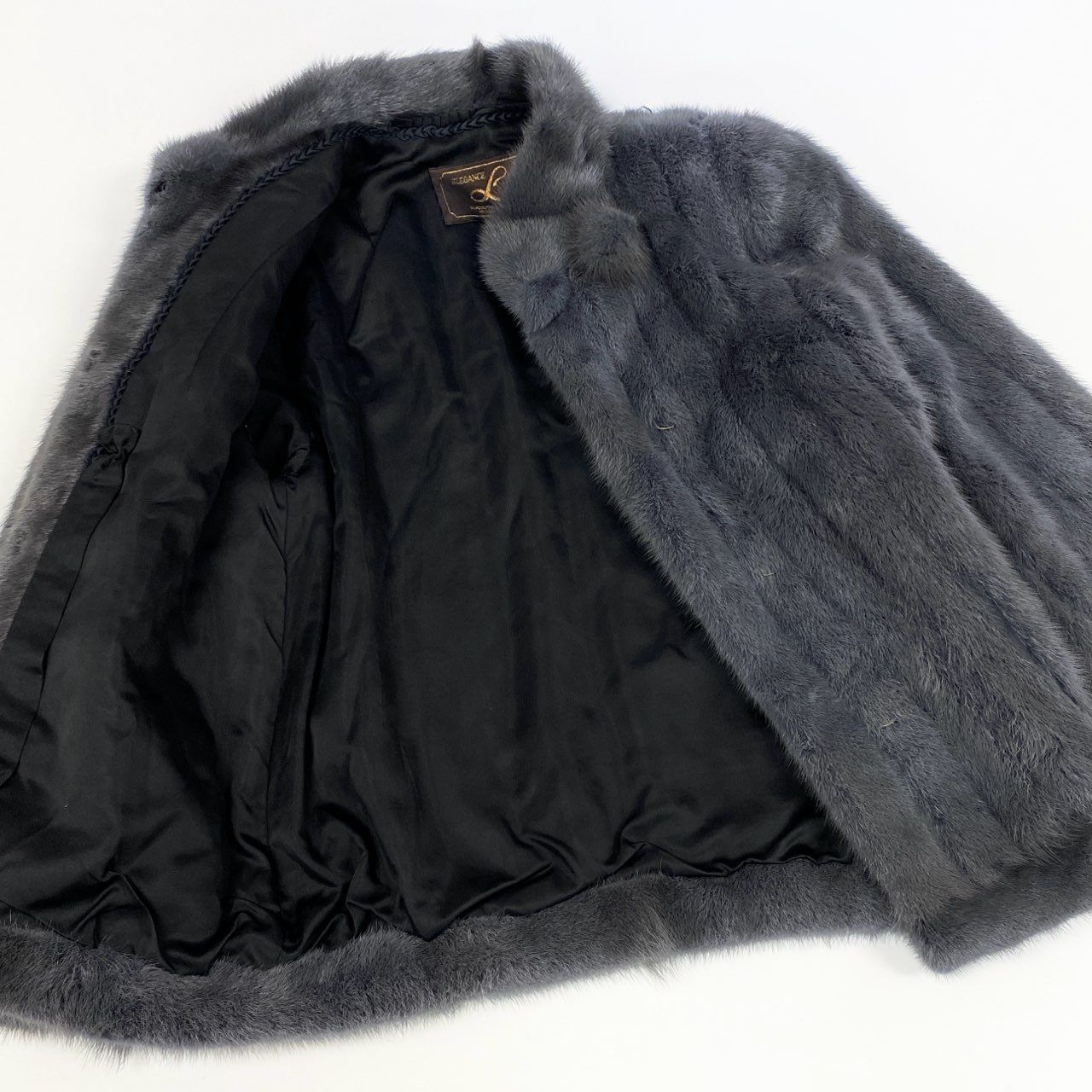 7k14【美品】 ELEGANCE L Fur エレガンスファー 染めミンク 毛皮コート