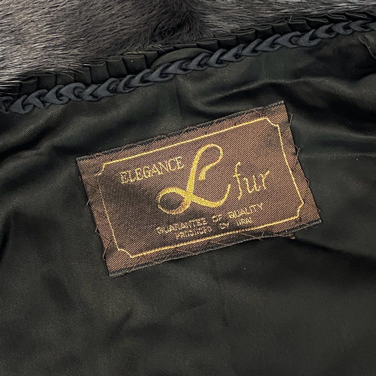 7k14【美品】 ELEGANCE L Fur エレガンスファー 染めミンク 毛皮コート