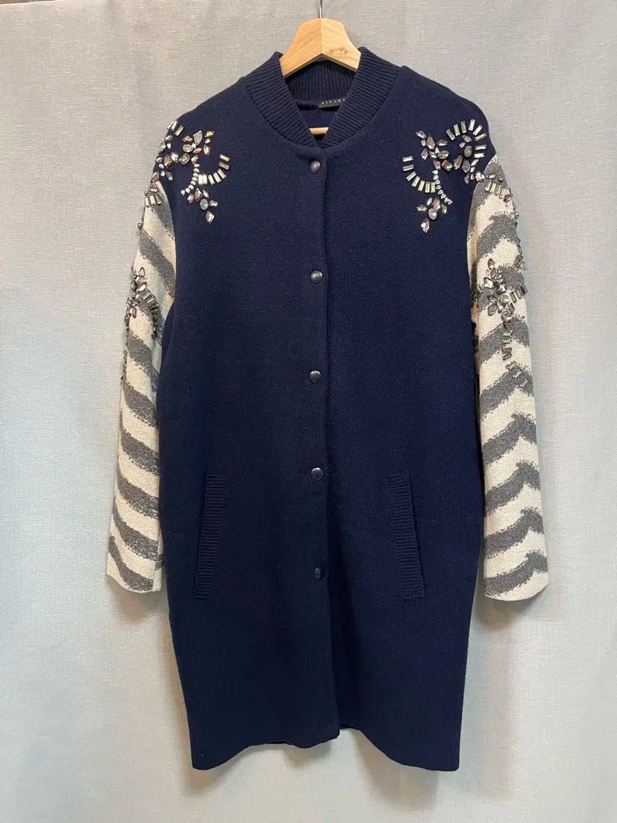 2015年Sisley SIビーズ装飾Longカーディガン