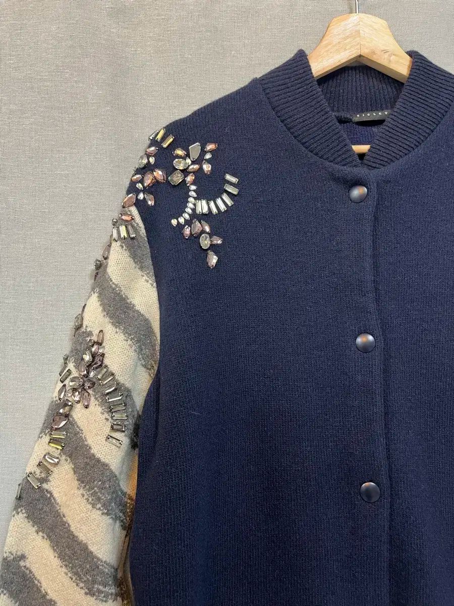 2015年Sisley SIビーズ装飾Longカーディガン