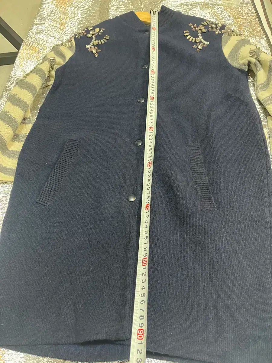  2015年Sisley SIビーズ装飾Longカーディガン 長袖 カーディガン ボレロ アンサンブル