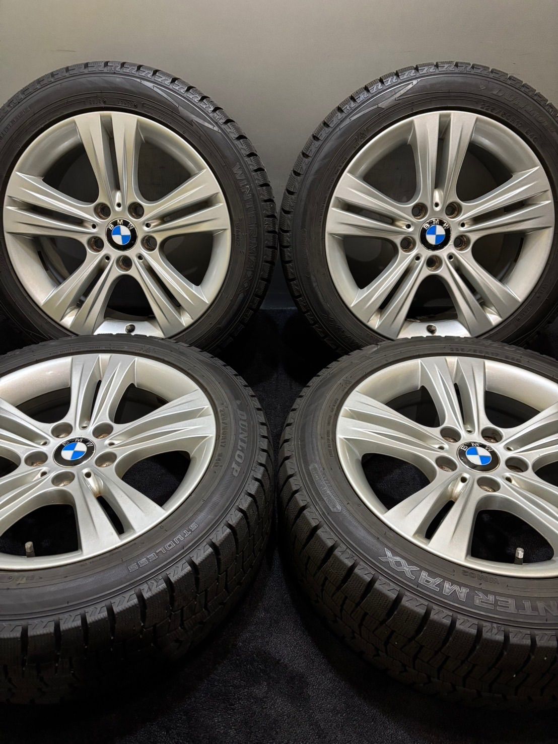 225 50 R 17 DUNLOP WINTER MAXX WM 02 20年製 BMW F 30 3シリーズ 17インチ 7 5 J 37 120 H スタッドレス 4本 南2 K 716