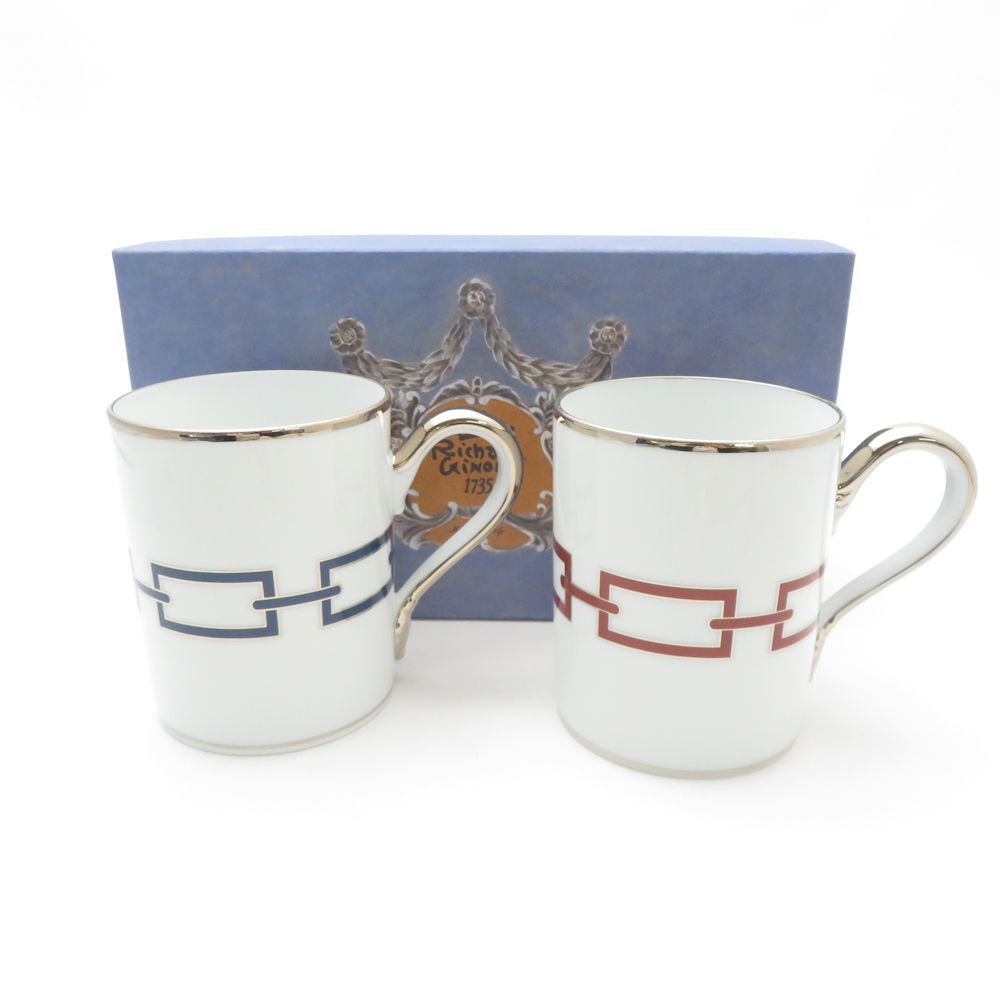 Richard Ginori リチャードジノリ カテーネ マグカップ 2点 ペア スカーレット サファイア SC9354B3