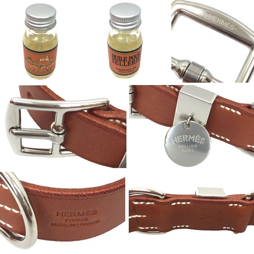 HERMES エルメス 犬用首輪 エトリヴィエールIII ダーク アイリッシュ aq 11675