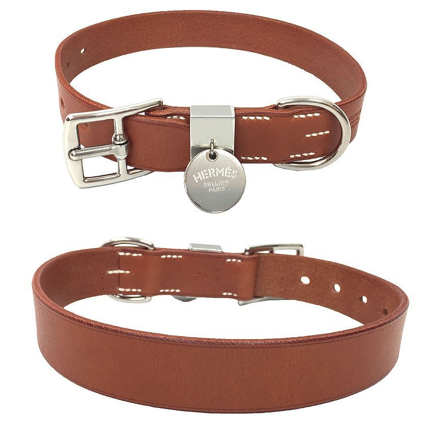 HERMES エルメス 犬用首輪 エトリヴィエールIII ダーク アイリッシュ aq 11675