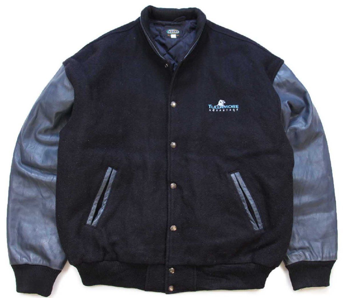 90s カナダ製 jjm TULLAMORE ADVANTAGE 刺繍 スタンドカラー