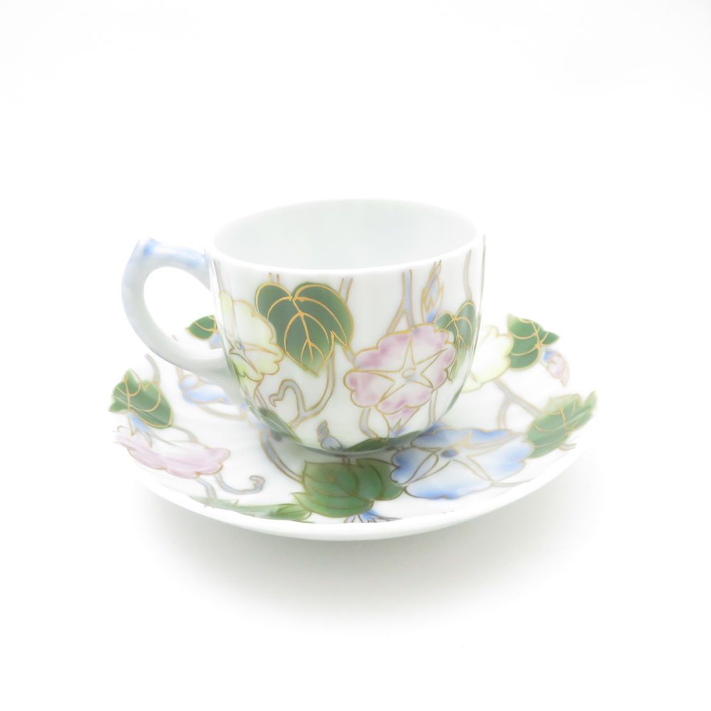 Fukagawa Seiji 深川製磁 バーミンガム朝顔 デミタスカップ&ソーサー 有田焼 SY13434D2