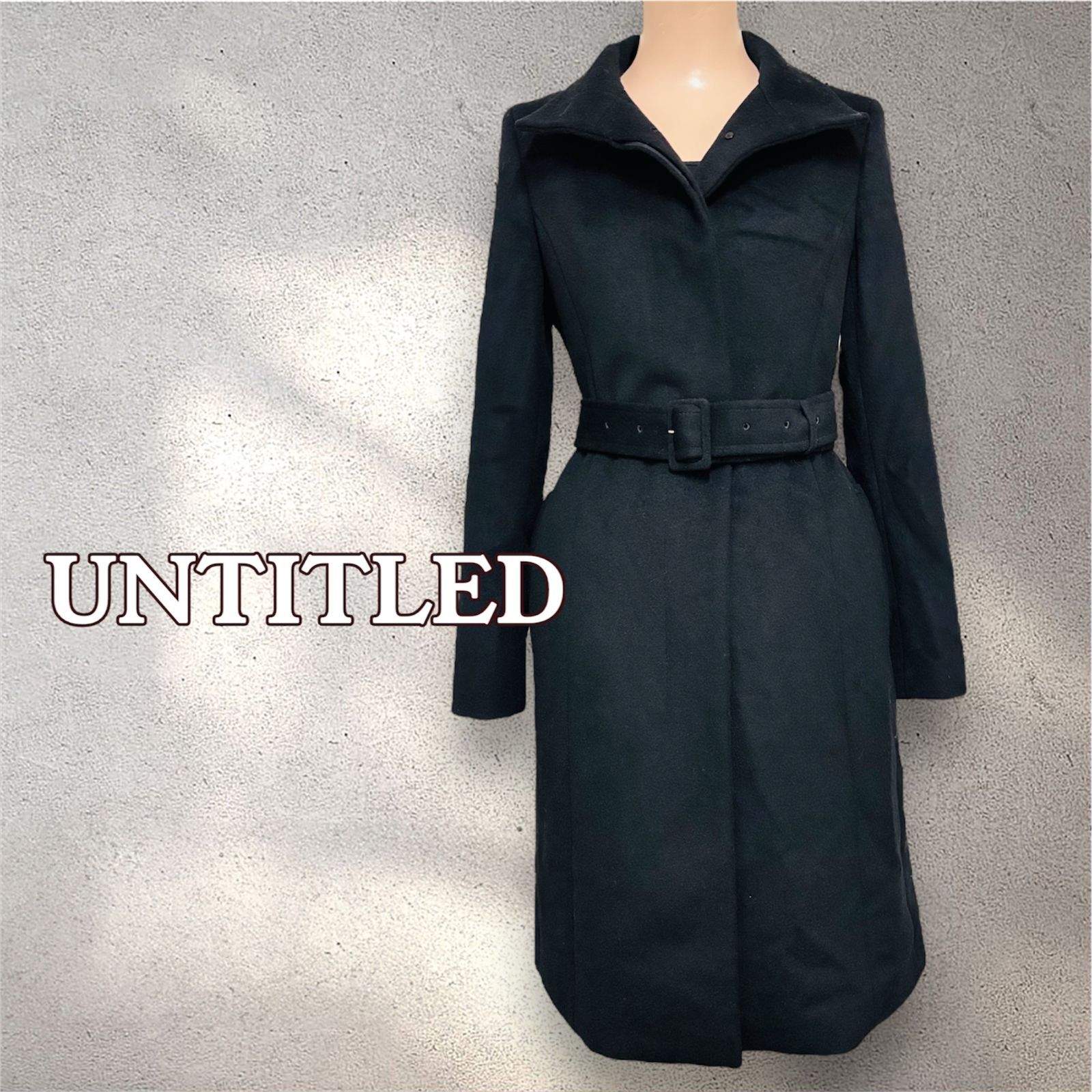 UNTITLED 黒ロングコート Mサイズ - メルカリ