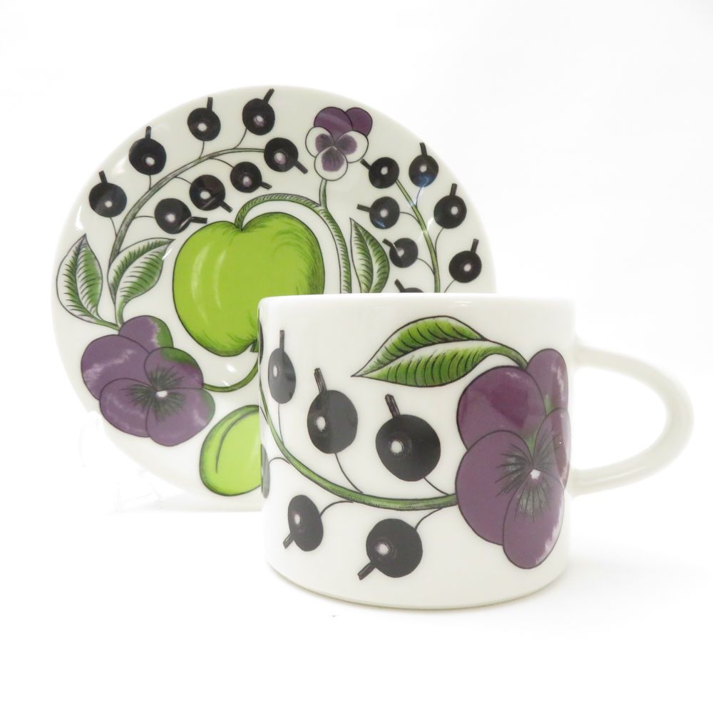 ARABIA アラビア パラティッシ パープル カップ＆ソーサー 2客 ペア 北欧 SC9375L1 WWW_OPDRERGINERDOGAN_COM