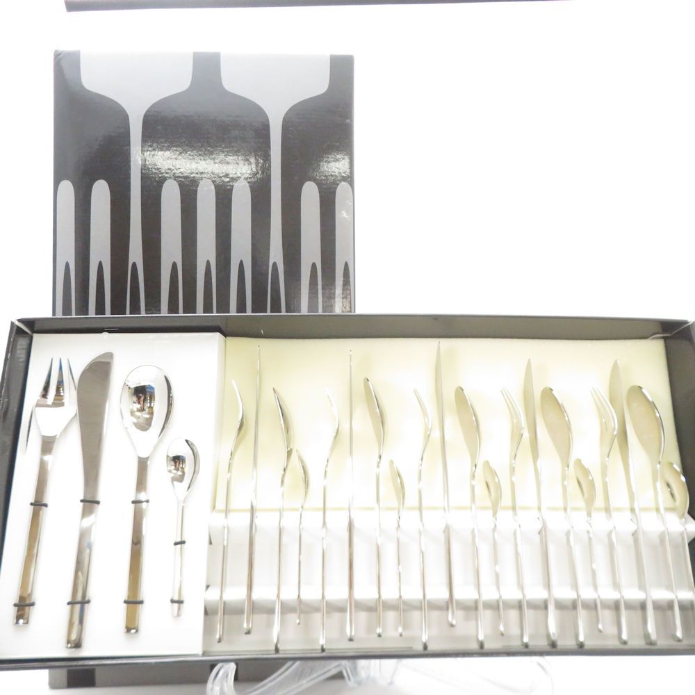 ALESSI アレッシィ Colombina テーブルフォーク スプーン ナイフ コーヒースプーン 24点 ステンレス カトラリーセット SC9398Z