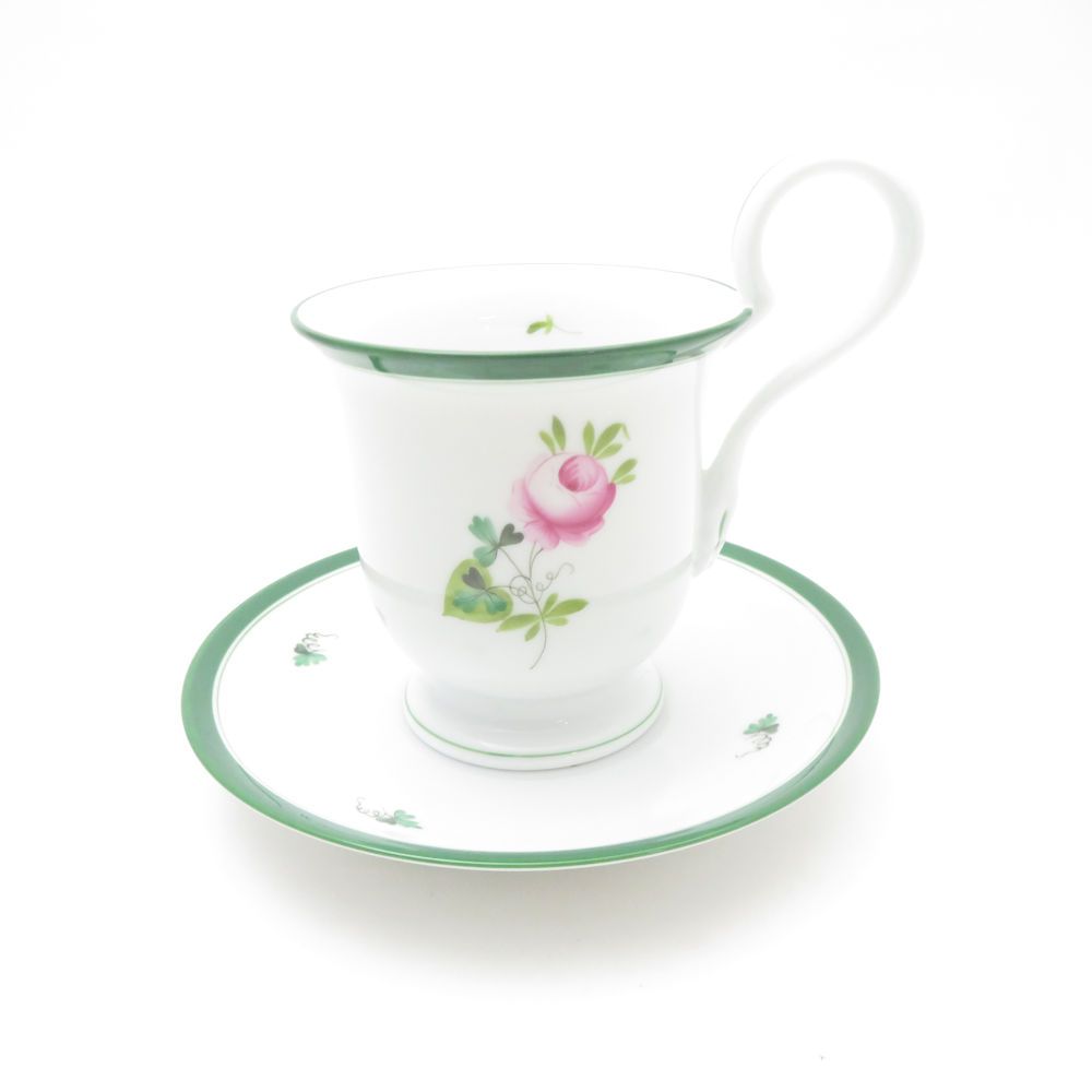 Herend ヘレンド ウィーンのバラ VRH 4911 コーヒーカップ＆ソーサー ハイハンドル 薔薇 ばら SU13313D2