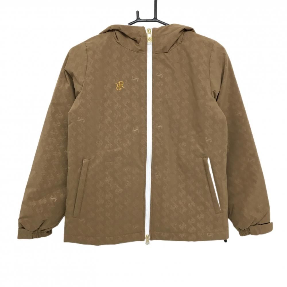 超 レザレクション フード付中綿ジャケット ブラウン 地模様 レディース S ゴルフウェア Resurrection