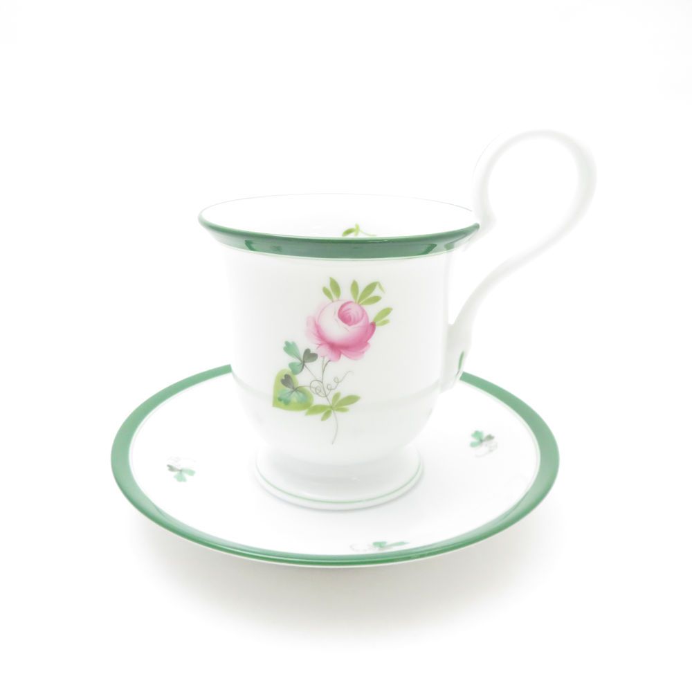 Herend ヘレンド ウィーンのバラ VRH 4911 コーヒーカップ＆ソーサー ハイハンドル 薔薇 ばら SU13317D2