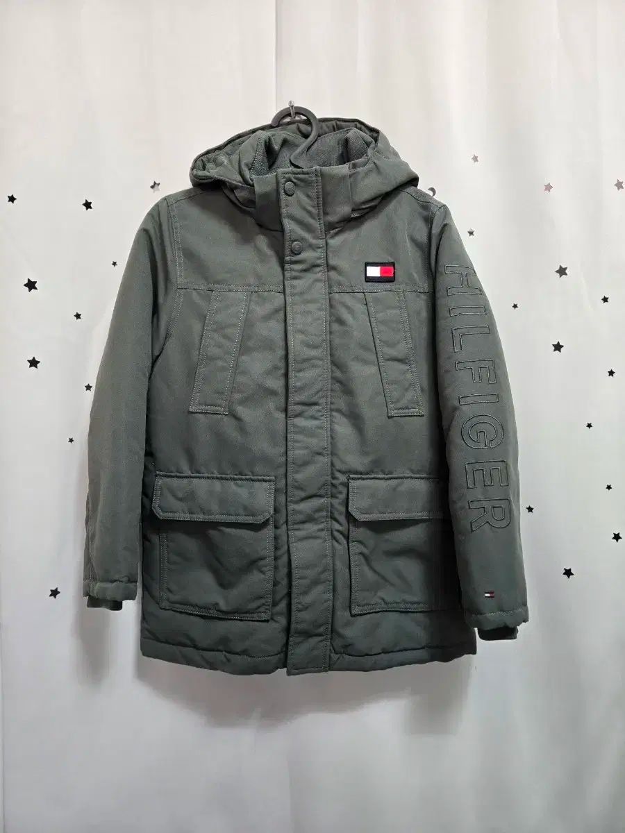 Tommy Hilfiger キッズ フード コート カーキ 140