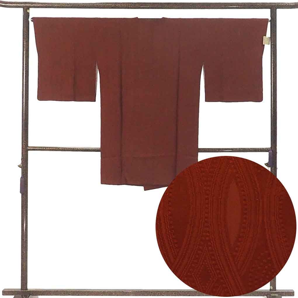 コート コート丈95 cm 裄67 袖丈48 袖幅35 レディース 袷 無地 裄長 裄Lサイズ 秋冬春用 正絹 シルク ブラウン リメイク リユース リサイクル 呉服のきくや