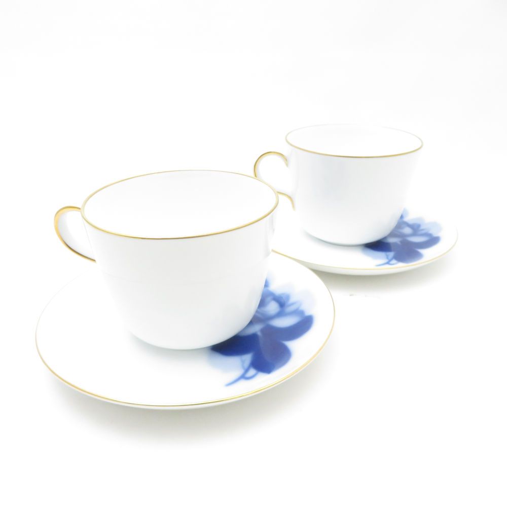 【新品未使用】大倉陶園　ブルーローズ　 カップ&ソーサー×2 ペア Amazon.co.jp: 大倉陶園 ブルーローズ コーヒーカップ＆ソーサーペア