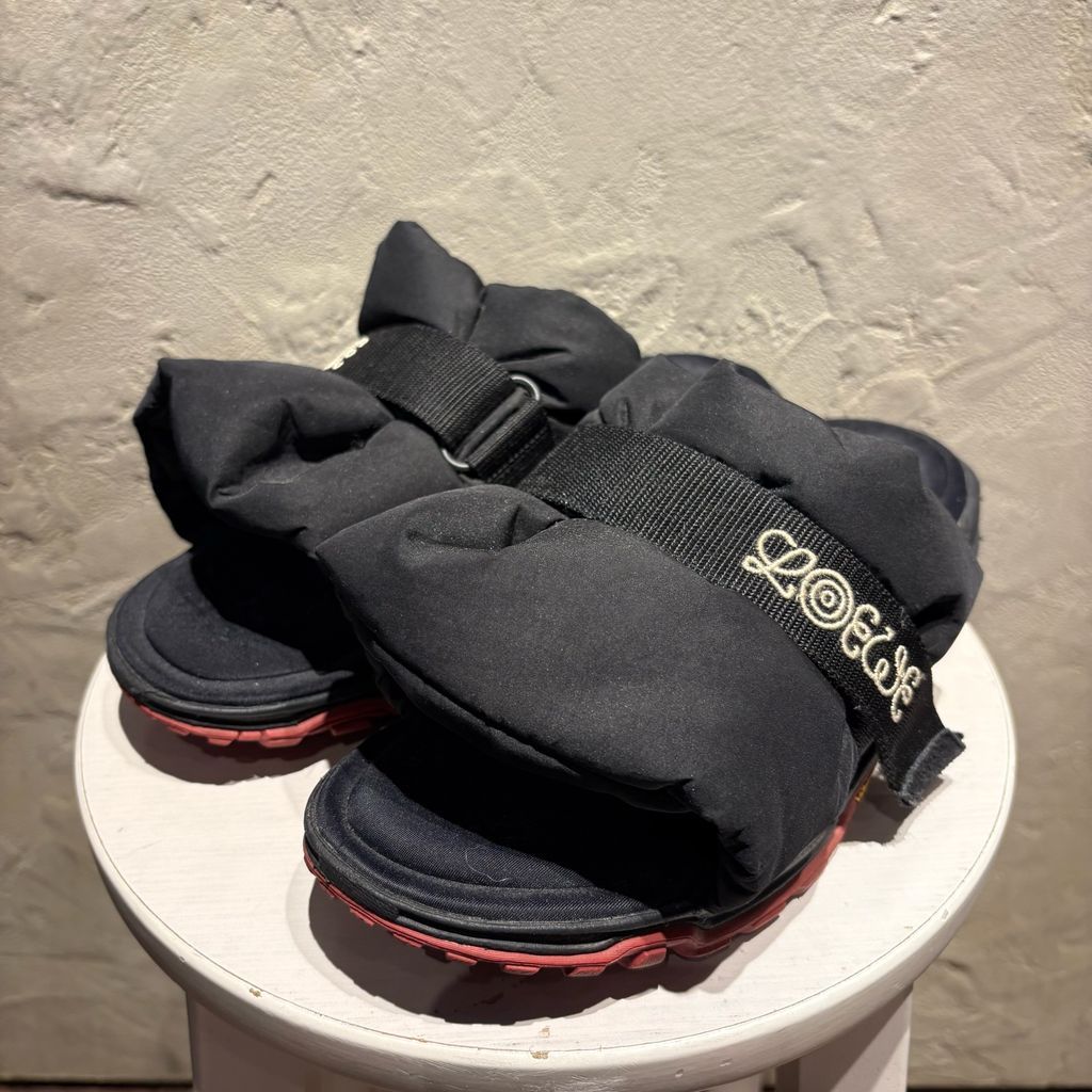 LOEWE ロエベ 22 SS パテッドスライドサンダル ブラック size 42 代官山A 11