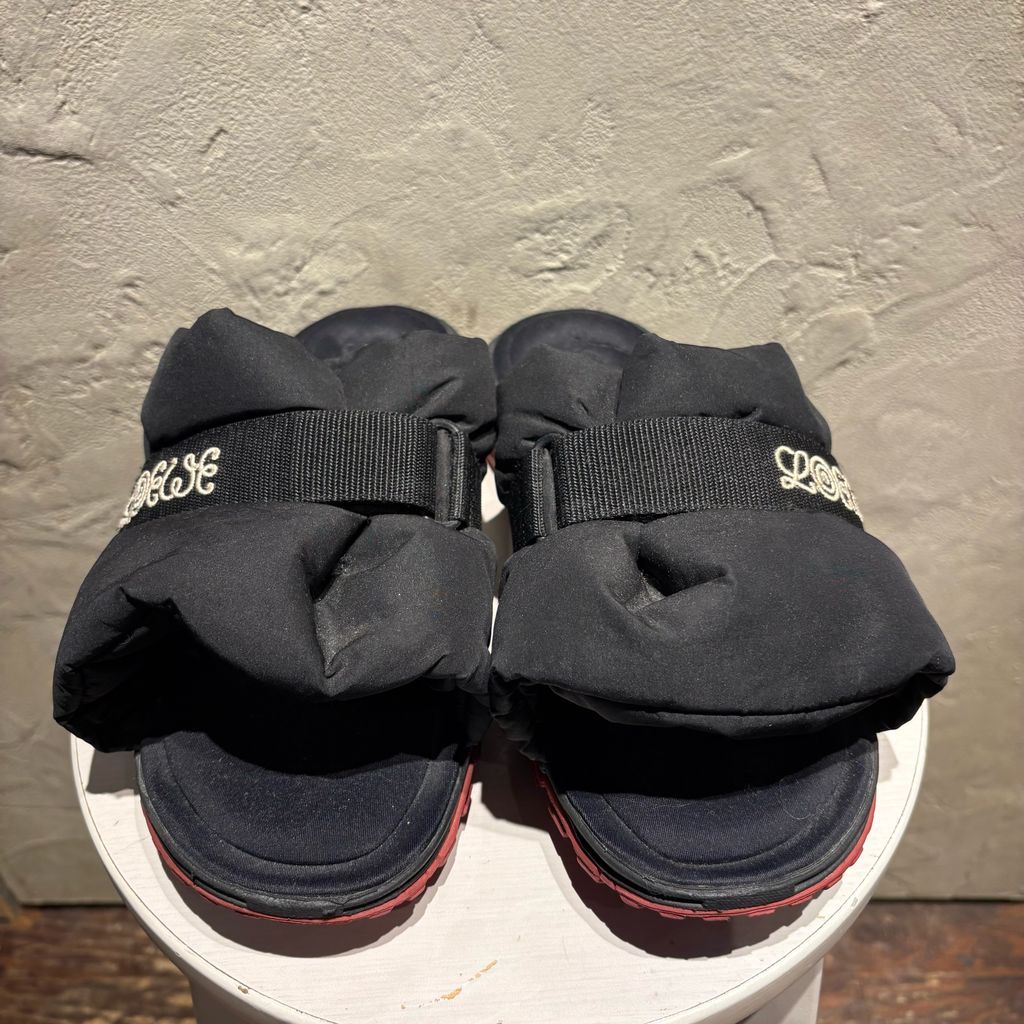LOEWE ロエベ 22 SS パテッドスライドサンダル ブラック size 42 代官山A 11