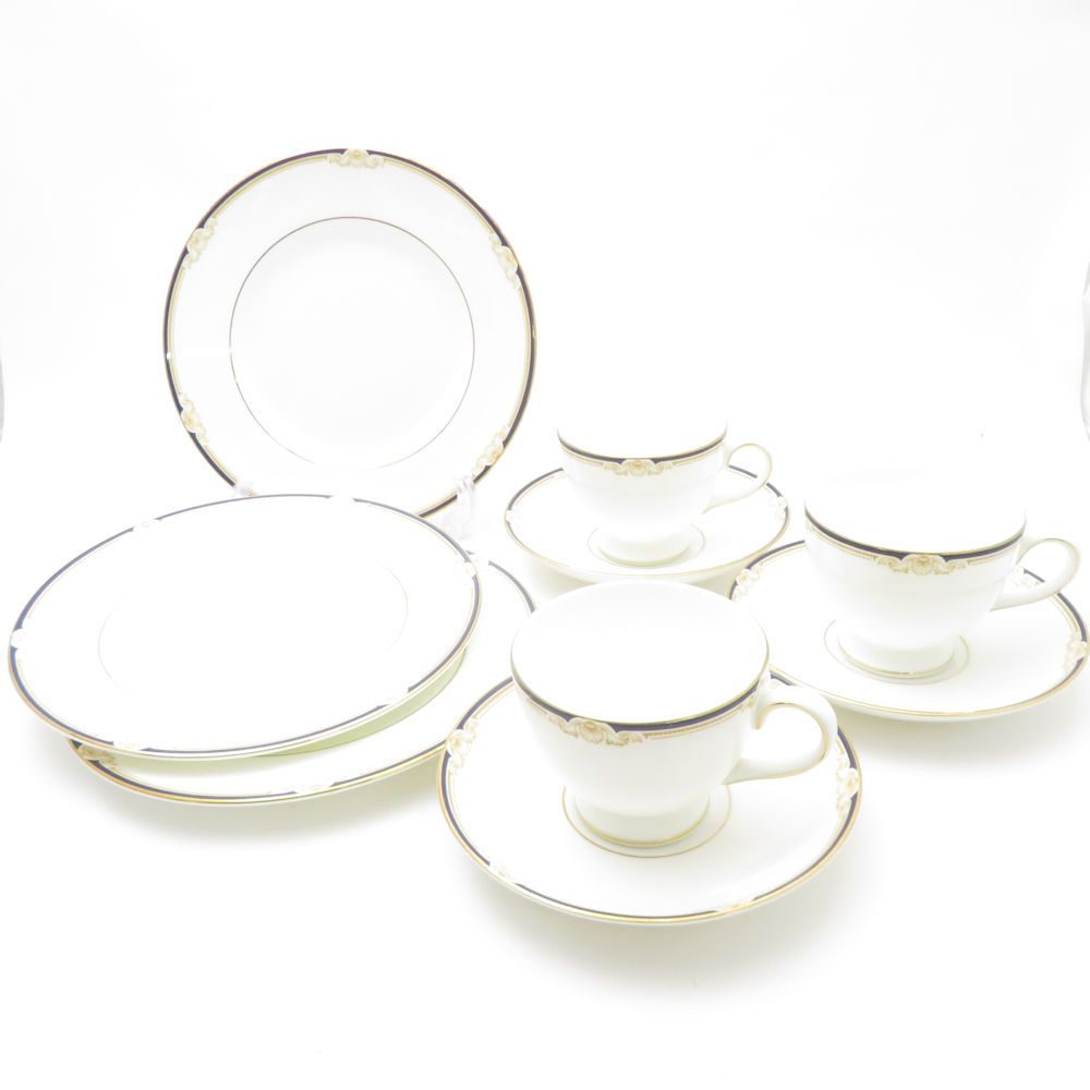 WEDGWOOD ウェッジウッド キャベンディッシュ ティーカップ&ソーサー 中皿 6点 セット 20cmプレート リー SC9441B1