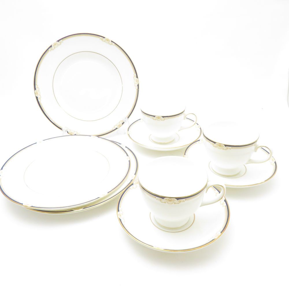 WEDGWOOD ウェッジウッド キャベンディッシュ ティーカップ&ソーサー 中皿 6点 セット 20cmプレート リー SC9440B1