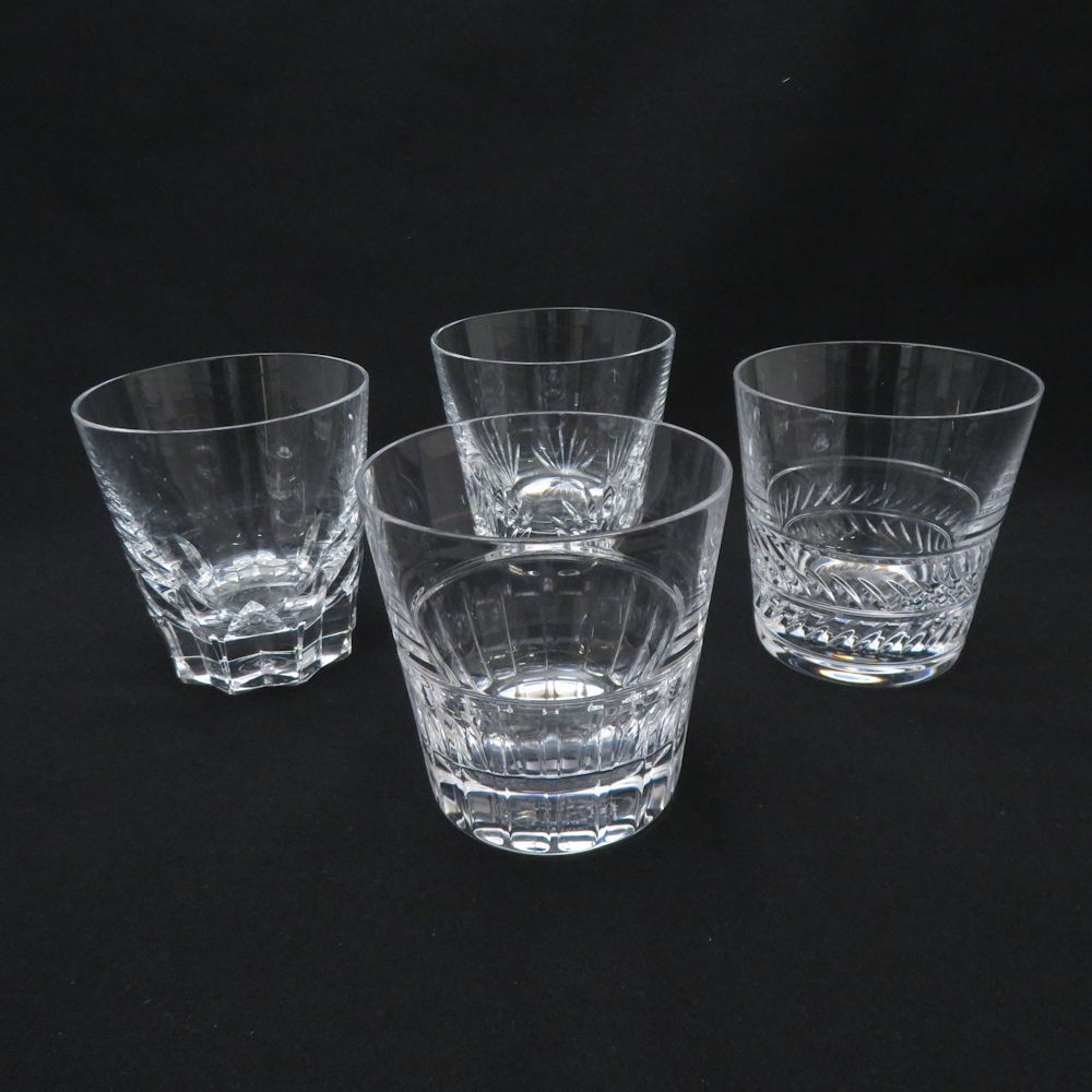 SAINT LOUIS サンルイ HERMES エルメス ルイ14世 ルイ15世 ルイ16世 ルイフィリップ タンブラー 4点 クリスタル セット ロックグラス 食器 SU13309J1