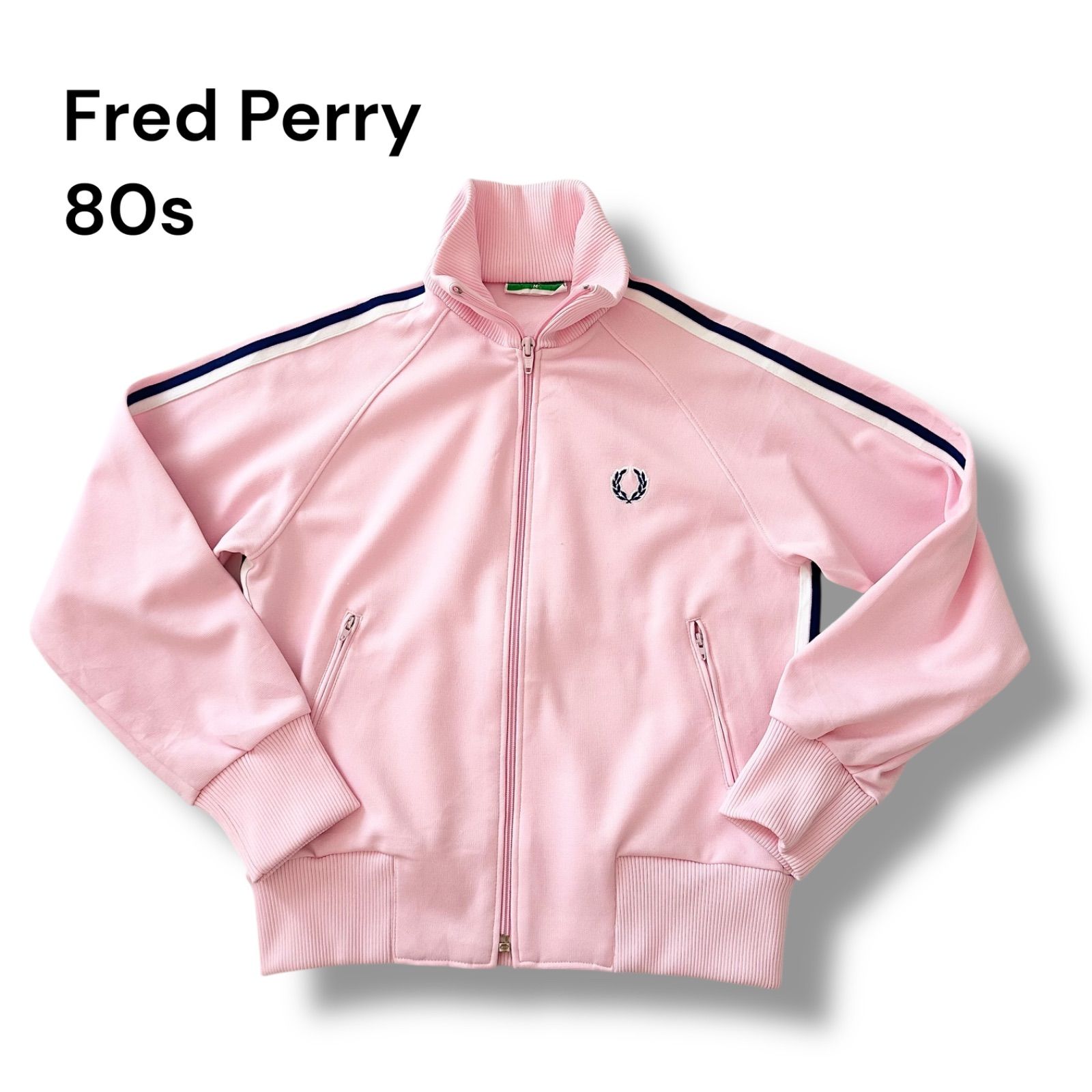 80s Fred Perry フレッドペリー トラックジャケット ジャージ ピンク M レディース 長袖 ヴィンテージ ヒットユニオン