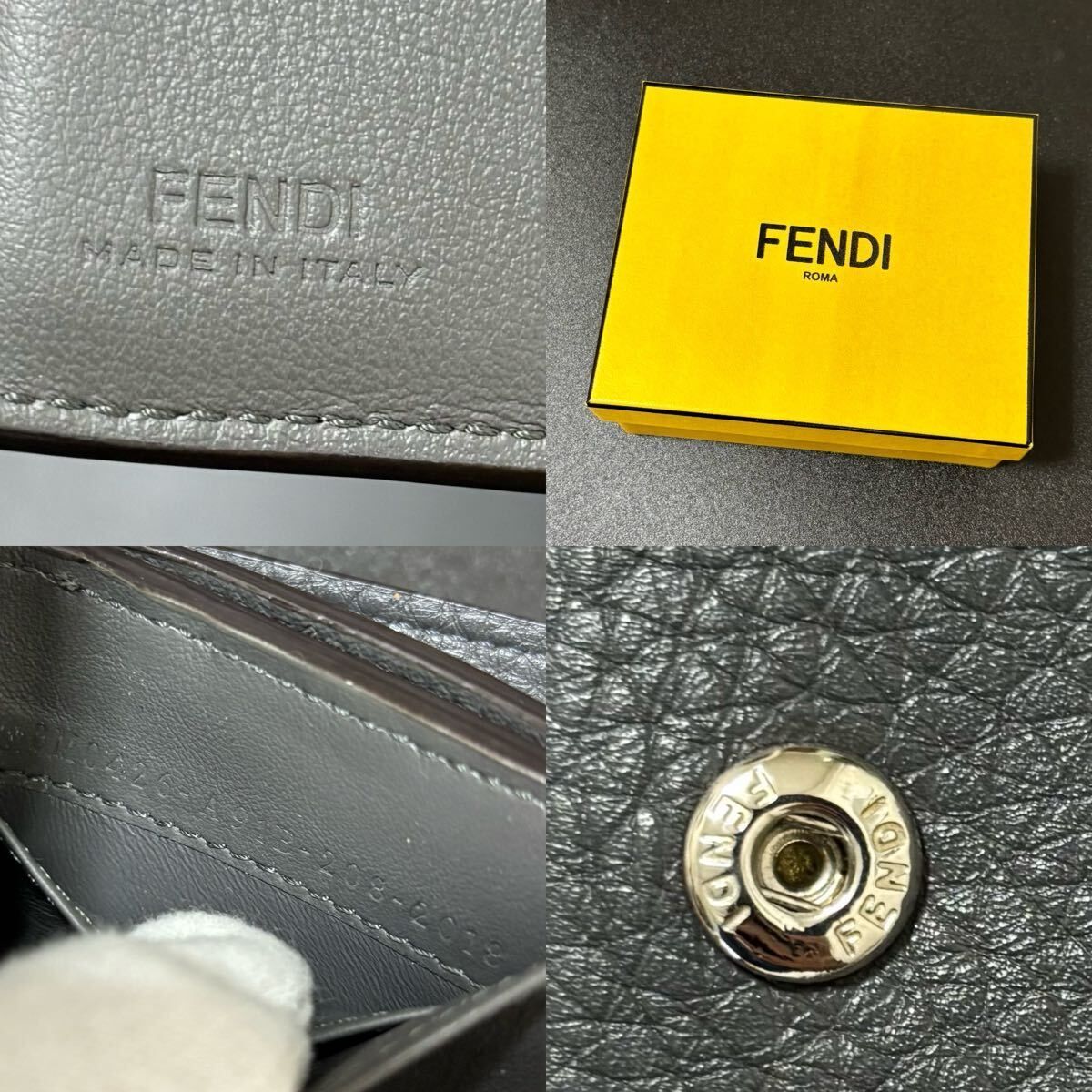 r91 フェンディ 三つ折り財布 ピーカブー グレー r91 フェンディ 三