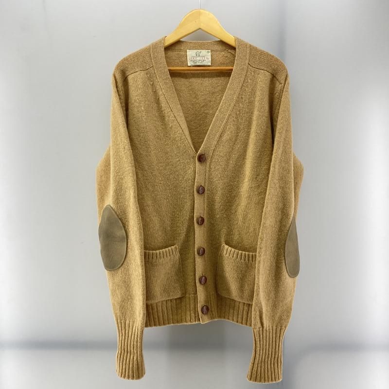 LOAD JEFF キャメル×ウール エルボーパッチ カーディガン キャメル L ロードジェフ 24