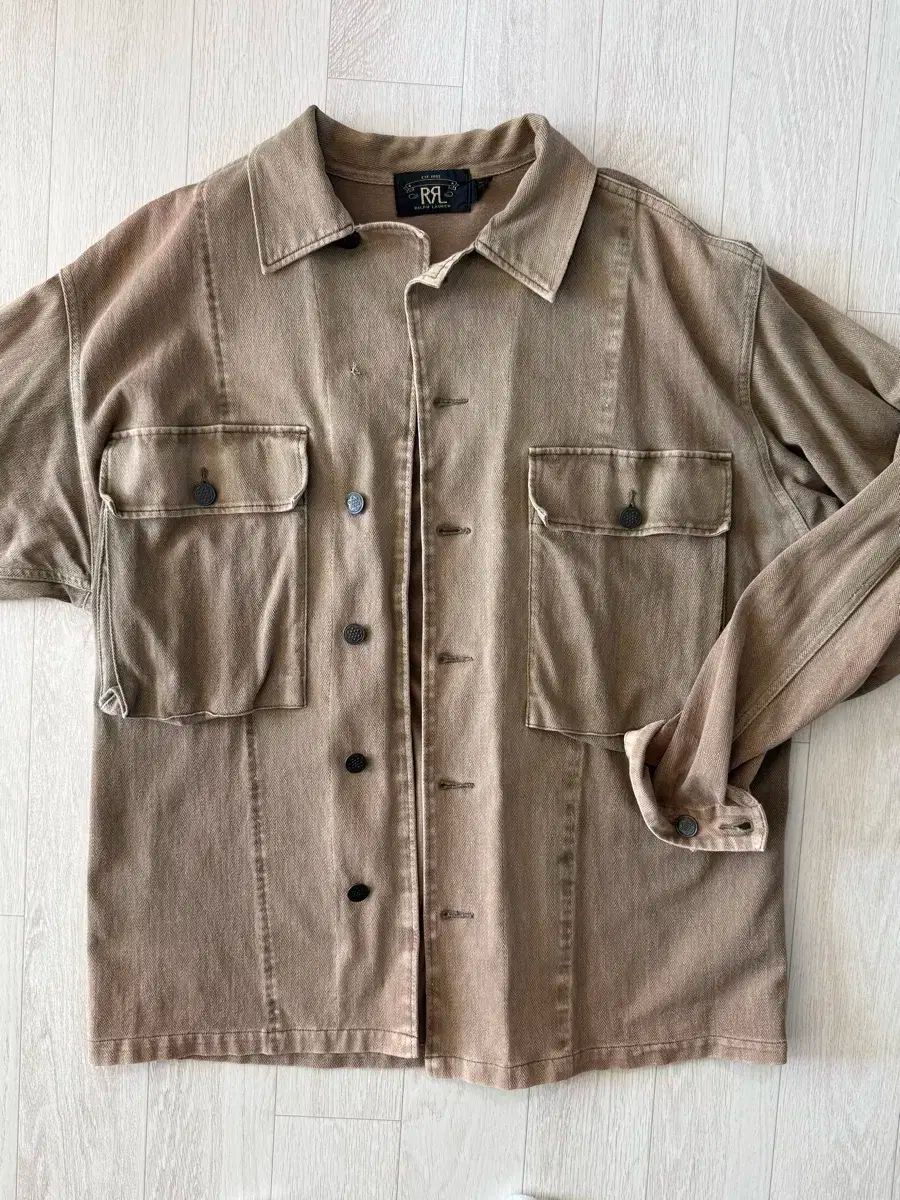 RRL ダブルアールエル ヘリンボーン ワークシャツ M