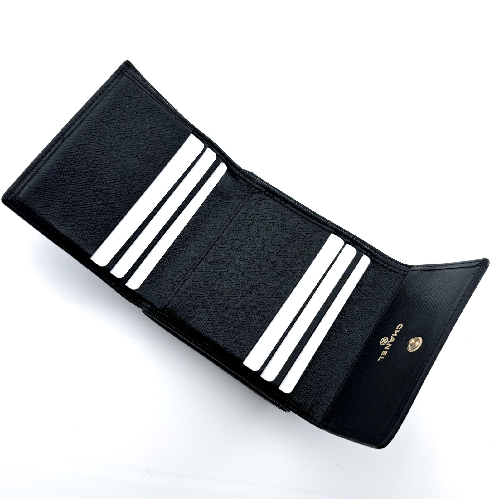 極美品✨】シャネル 財布 ココボタン Wホック 三つ折 - メルカリ