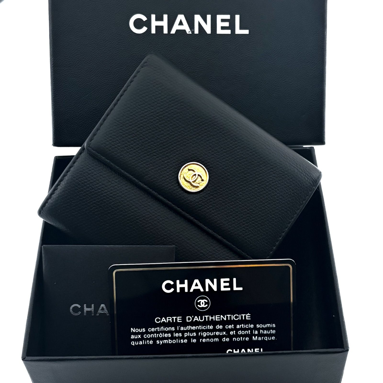 【超極美品✨】シャネル 財布 ココボタン Wホック 三つ折 極美品✨】シャネル 財布 ココボタン Wホック 三つ折 - メルカリ