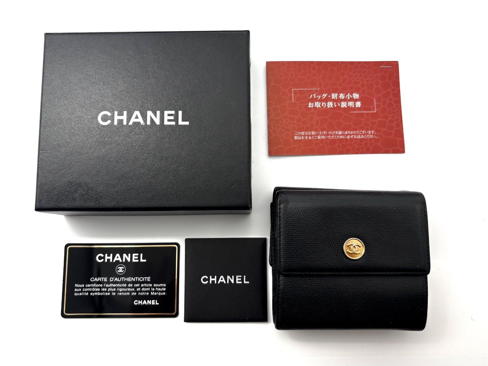 【超極美品✨】シャネル 財布 ココボタン Wホック 三つ折 極美品✨】シャネル 財布 ココボタン Wホック 三つ折 - メルカリ