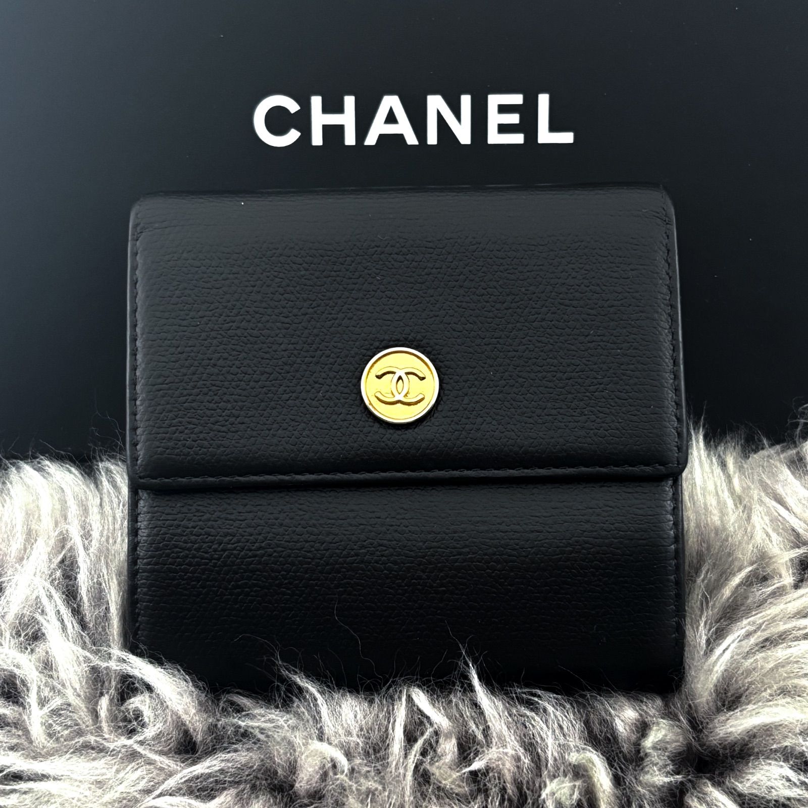 【超極美品✨】シャネル 財布 ココボタン Wホック 三つ折 極美品✨】シャネル 財布 ココボタン Wホック 三つ折 - メルカリ