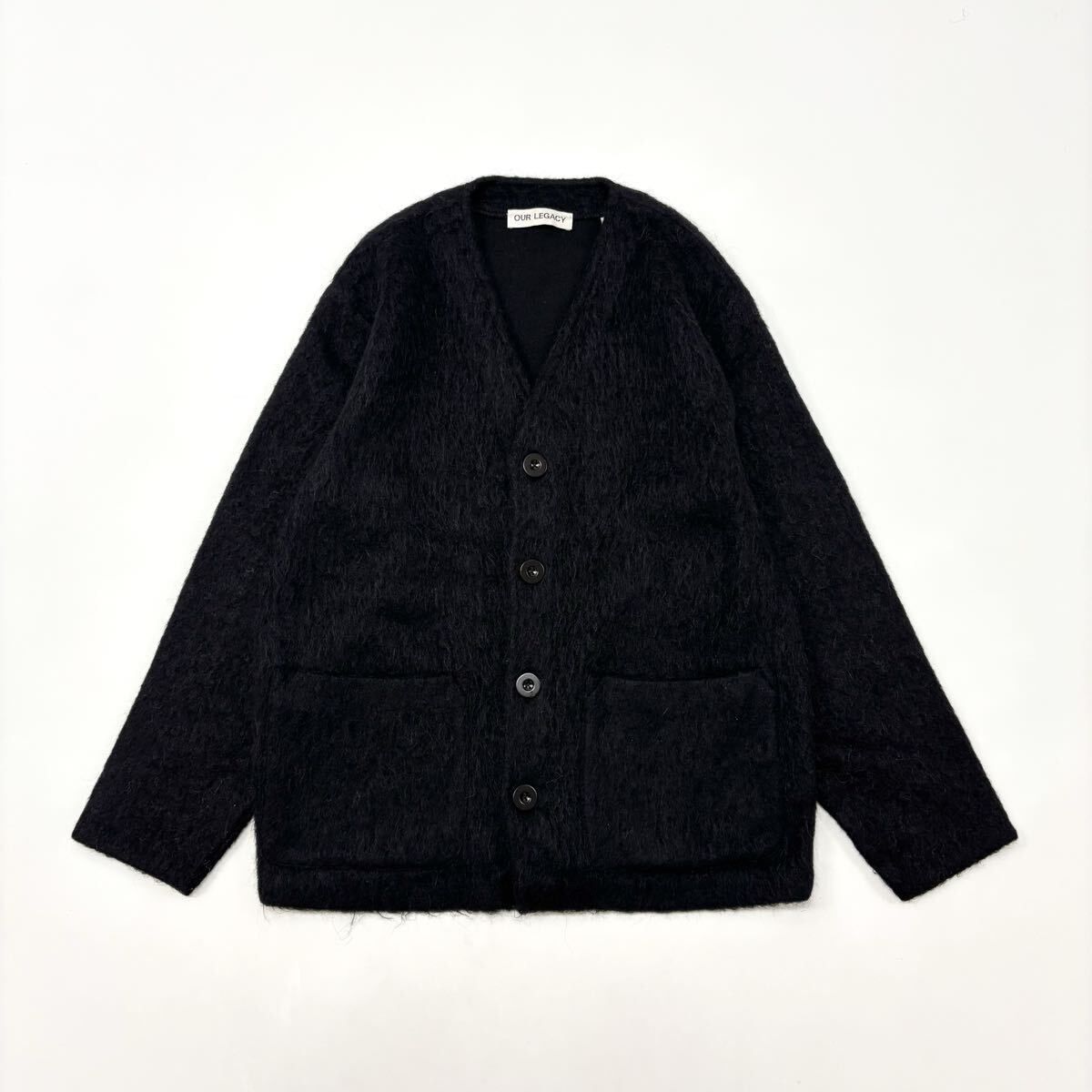 OUR LEGACY アワーレガシー アルパカ 混 ブラック モヘア カーディガン