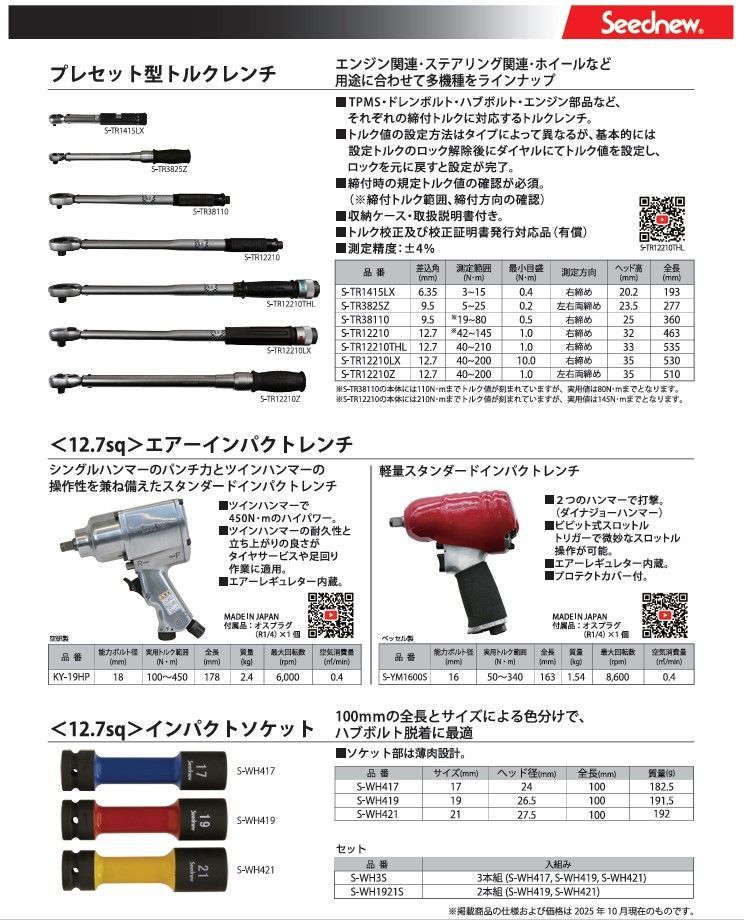 Seednew 12.7qデジタルトルクレンチ