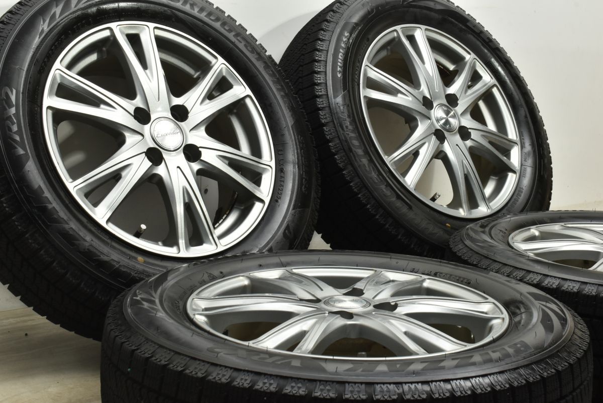 バリ溝 エクシーダー 15 in 5 J 43 PCD 100 ブリヂストン ブリザック VRX 2 185 65 R フィールダー アクア ヤリス ノート デミオ