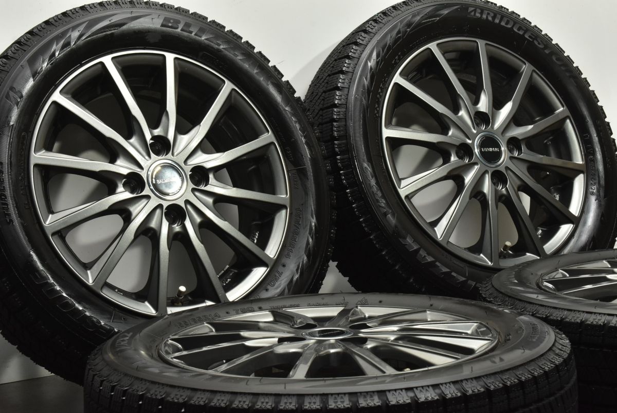 バリ溝 バルミナ 14 in 4 5 J 45 PCD 100 ブリヂストン ブリザック VRX 2 155 65 R N BOX ONE WGN ムーヴ タント ワゴンR アルト