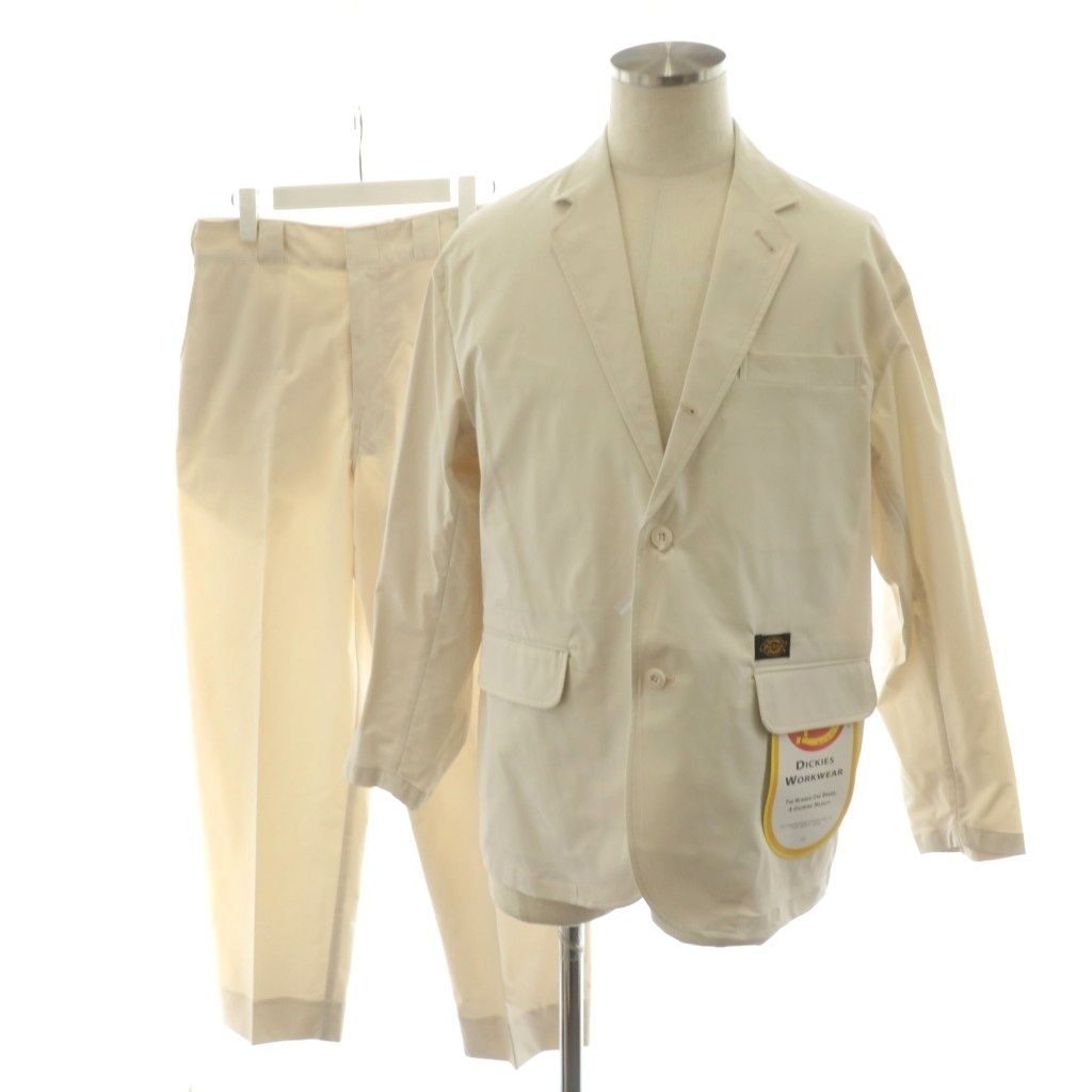 ディッキーズ Dickies × トリップスター TRIPSTER × ビームス BEAMS 野村訓一 SUIT スーツ セットアップ テーラードジャケット シングル パンツ スラックス S アイボリー 241M10BM01 241M40BM01 AN60
