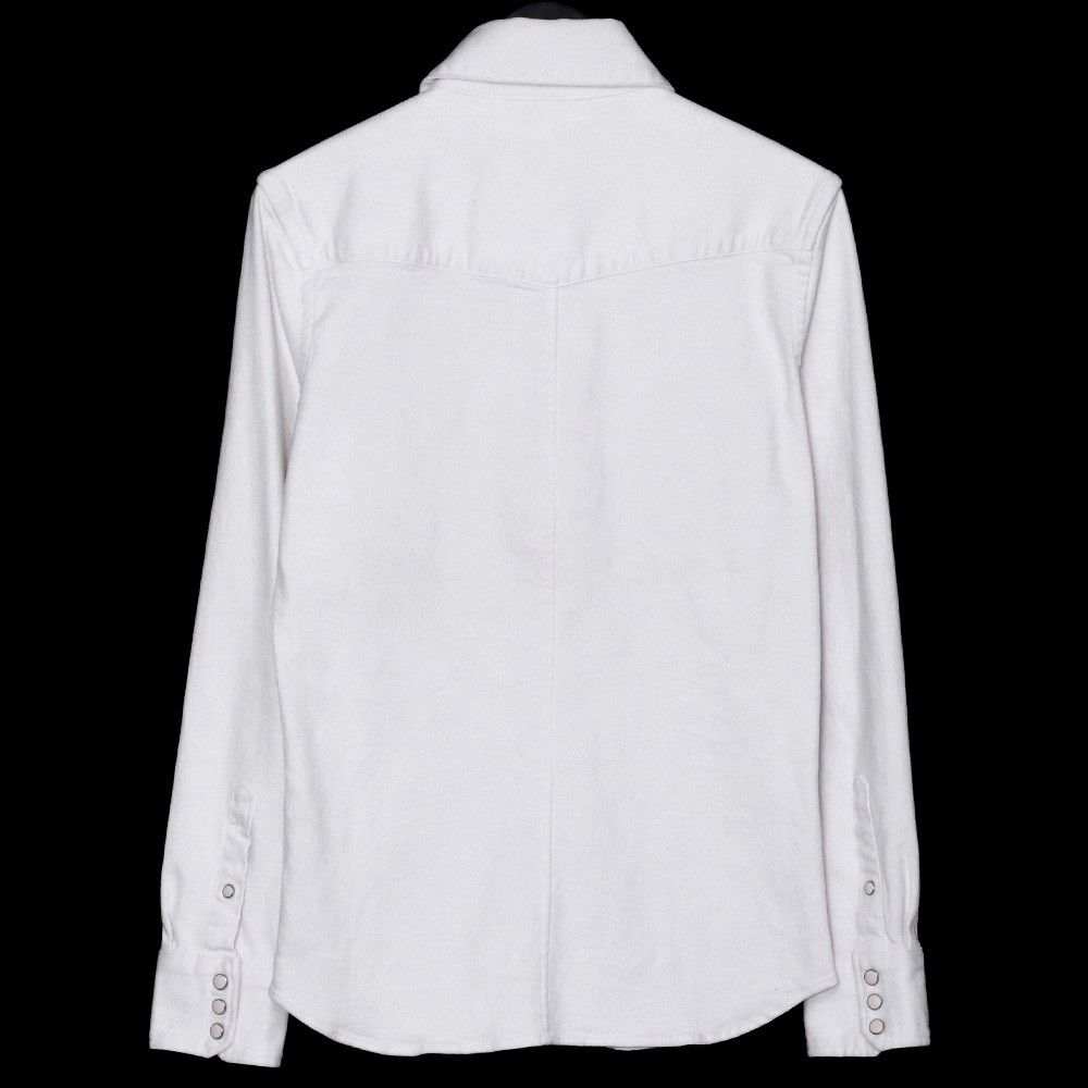 AKM STRETCH DENIM BLANKET WESTERN SHIRTS Mサイズ ホワイト S049