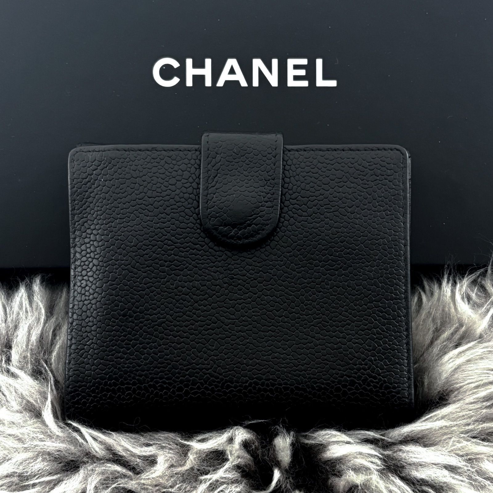 美品✨】シャネル 財布 ココステッチ キャビア Wホック 二つ折 - メルカリ
