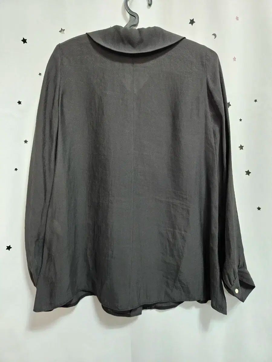 TIME ブラック ネック 長袖 ブラウス 82