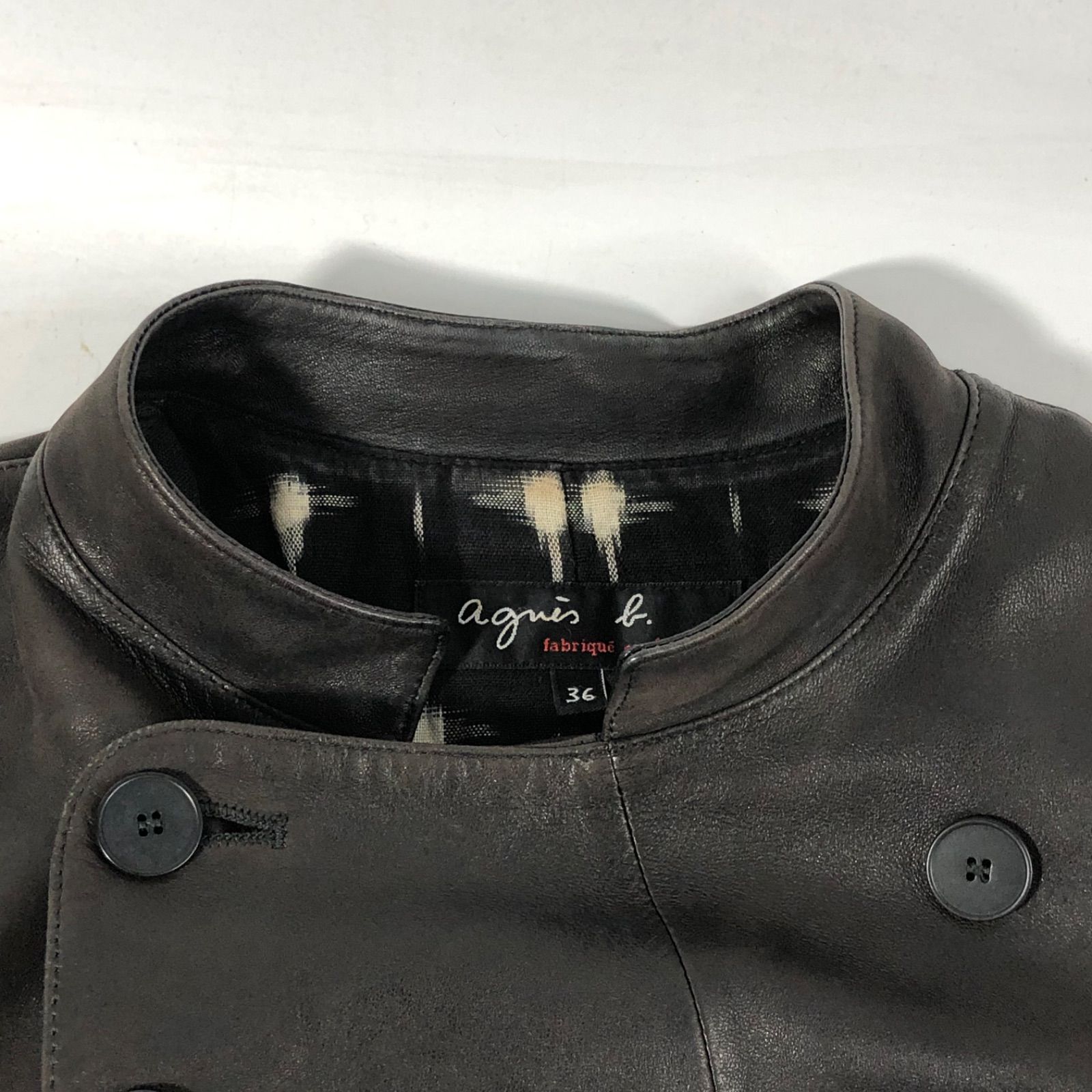 A1114-29-5 agnes b. アニエスベー レディース ラムレザー ナポレオン