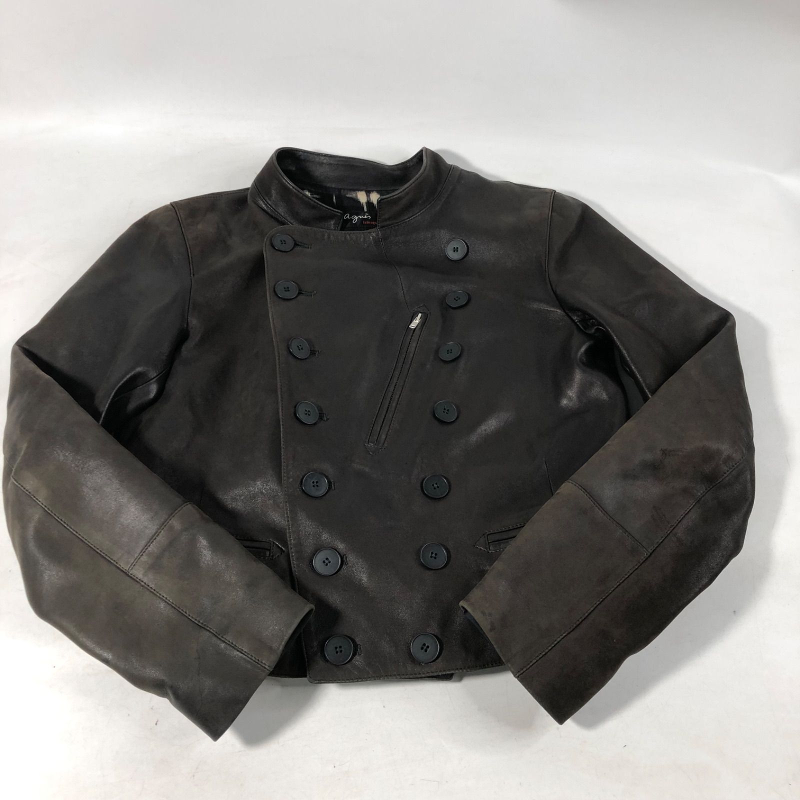 A1114-29-5 agnes b. アニエスベー レディース ラムレザー ナポレオン