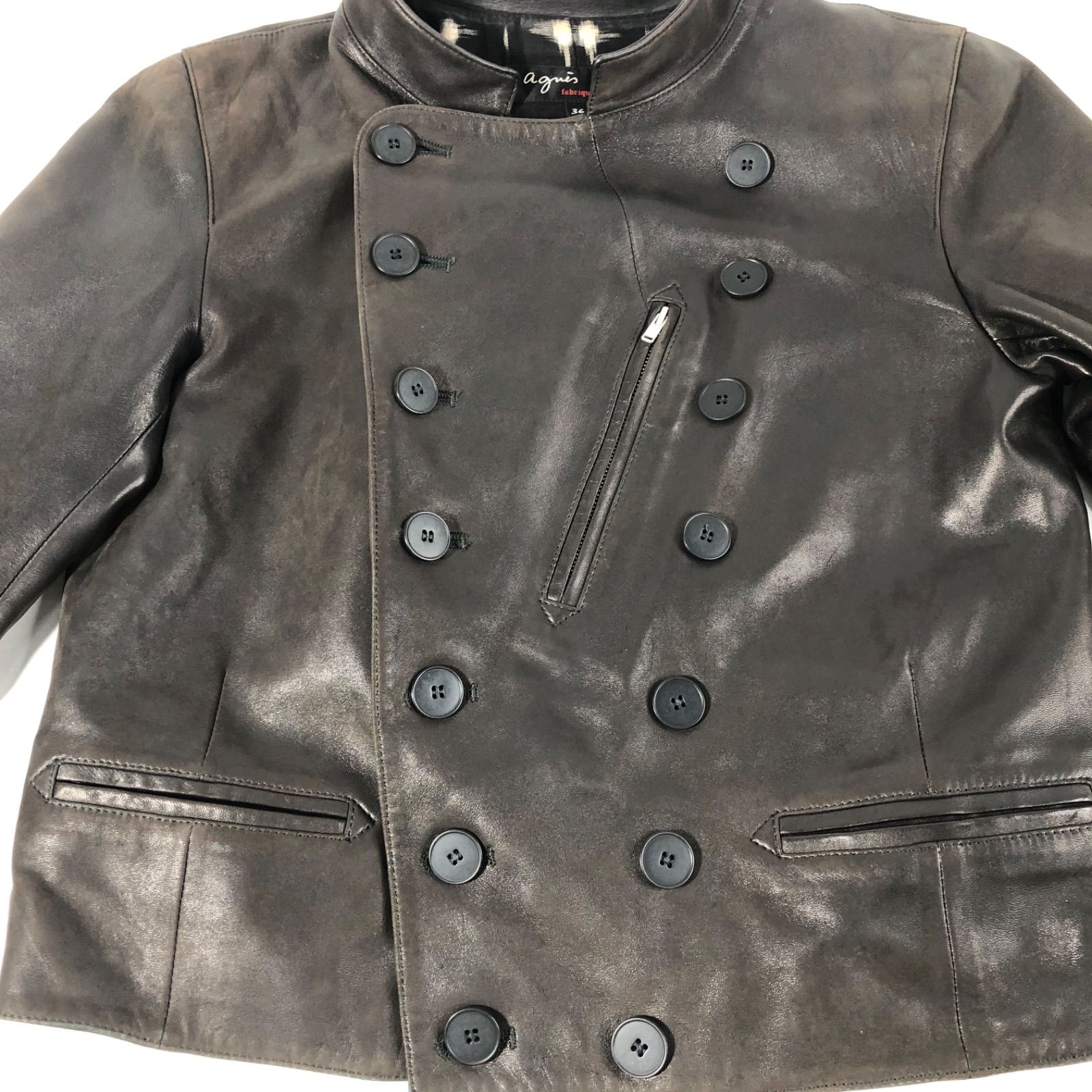 A1114-29-5 agnes b. アニエスベー レディース ラムレザー ナポレオン