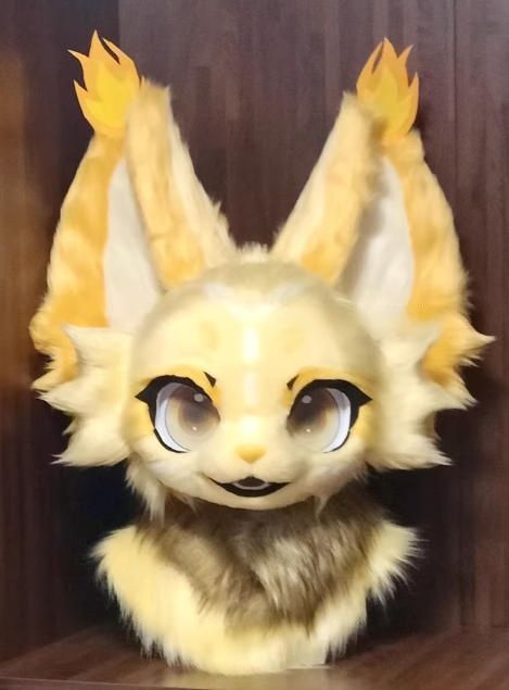 着ぐるみヘッド 犬 NO 427 黄色 全頭ヘッド ケモノ ファースーツ ぬいぐるみ コスプレ コスチューム kigurumi