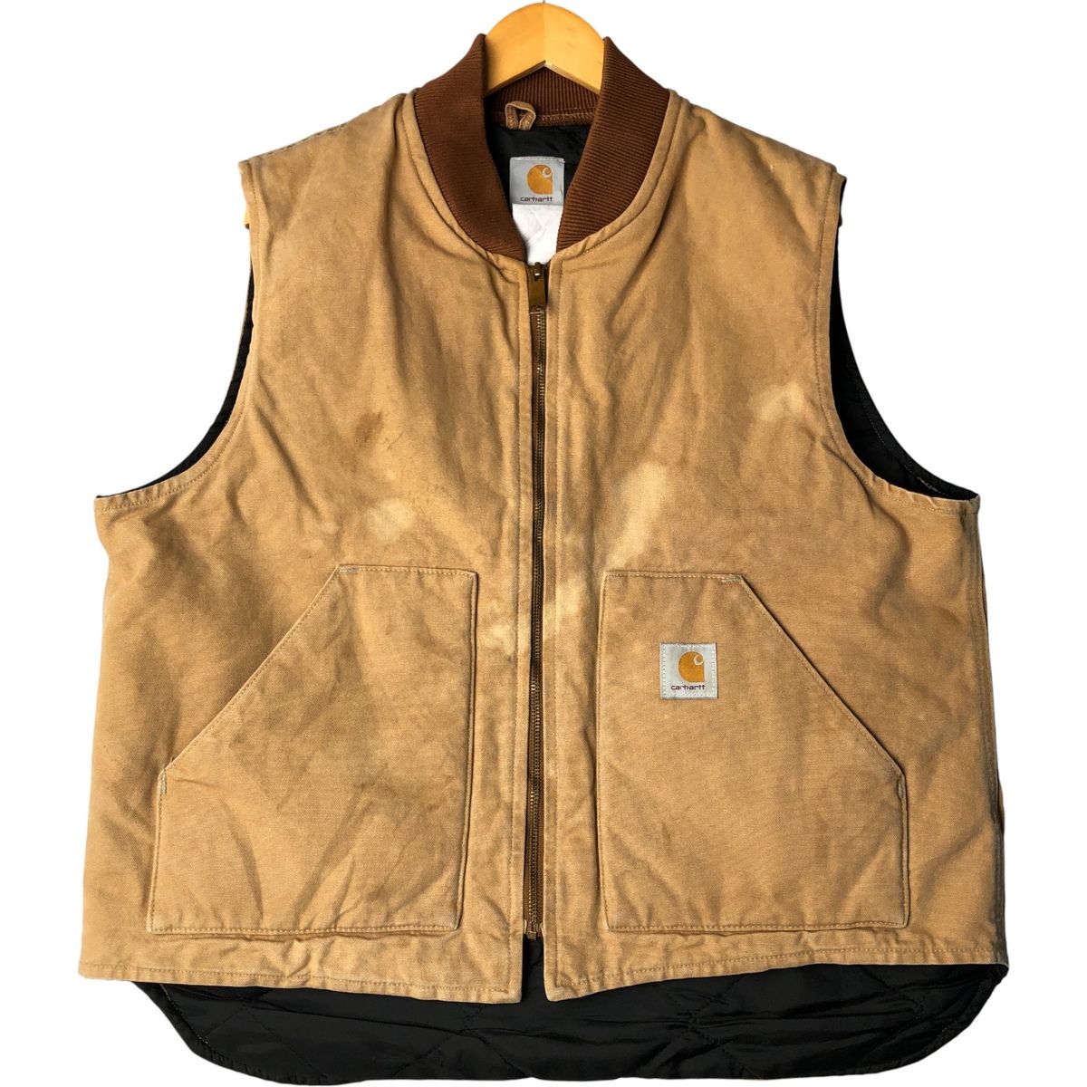 古着 カーハート Carhartt クラシックベスト 中綿入り ダックベスト メンズXL相当 eaa593857
