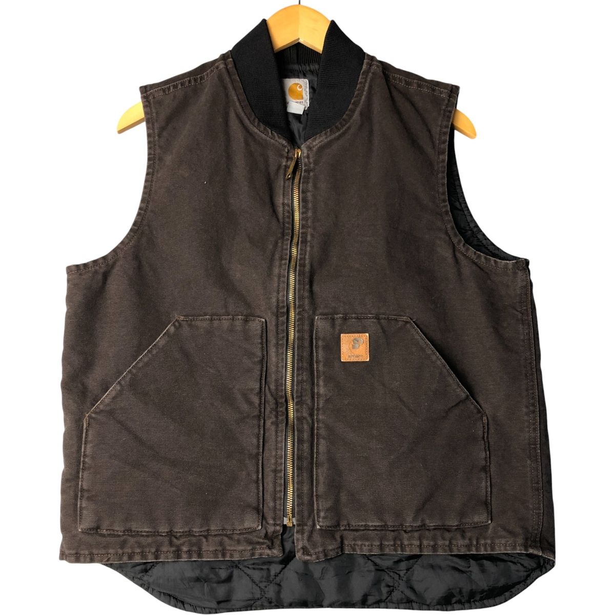 古着 カーハート Carhartt クラシックベスト 中綿入り ダックベスト メンズM相当 eaa593859