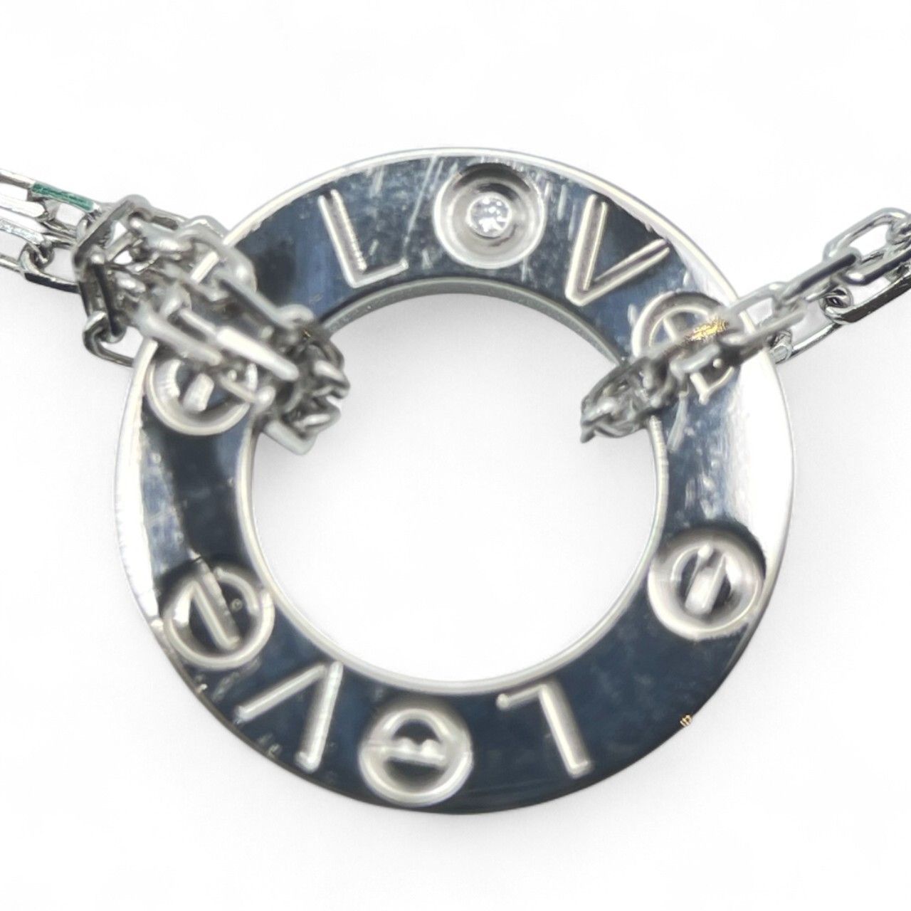 カルティエ ラブ サークルブレスレット ダイヤモンド ホワイトゴールド