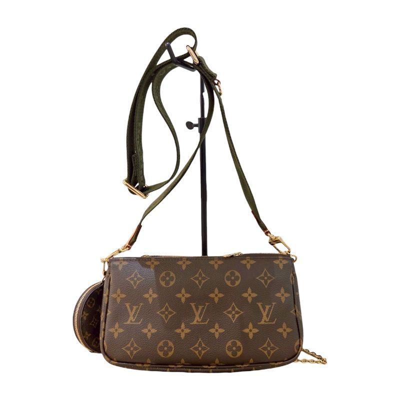 ルイ ヴィトン LOUIS VUITTON ミュルティポシェット アクセソワ―ル M44813 ブラウン カーキ モノグラム キャンバス レディース ショルダーバッグ